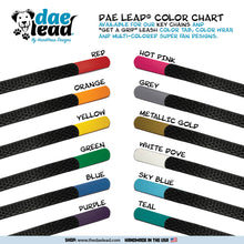Load image into Gallery viewer, Color Tab+Black &quot;Get a Grip&quot; DAE Lead Leash WIDE (Large/XL Dogs)